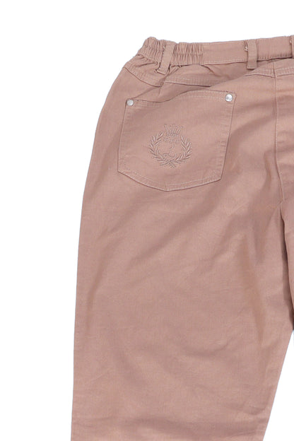 Women's Comfort-Fit Mauve Denim Trousers