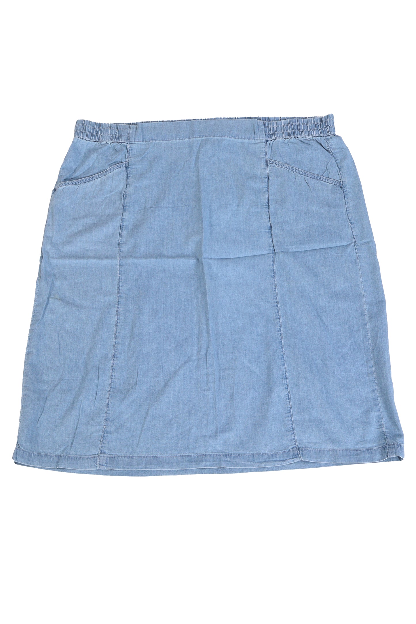 Effortless Denim-Look Chambray Skirt
