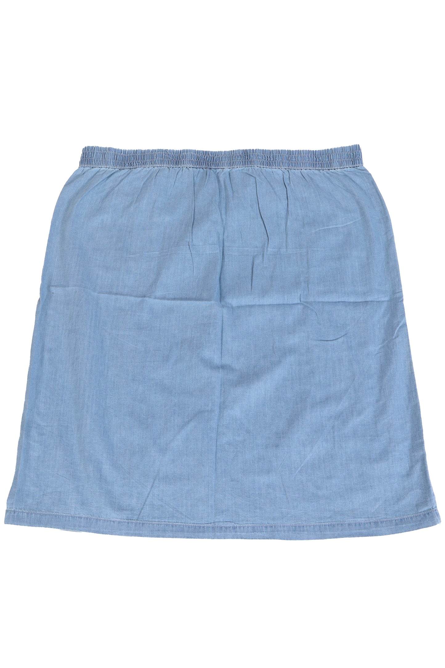 Effortless Denim-Look Chambray Skirt