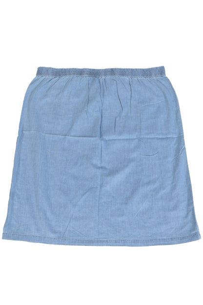 Effortless Denim-Look Chambray Skirt
