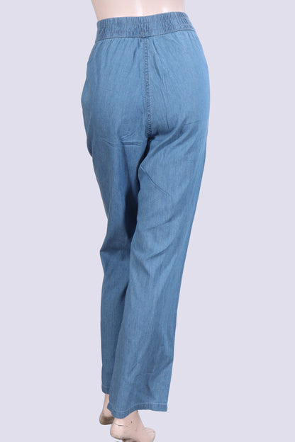Effortless Chambray Drawstring Trousers