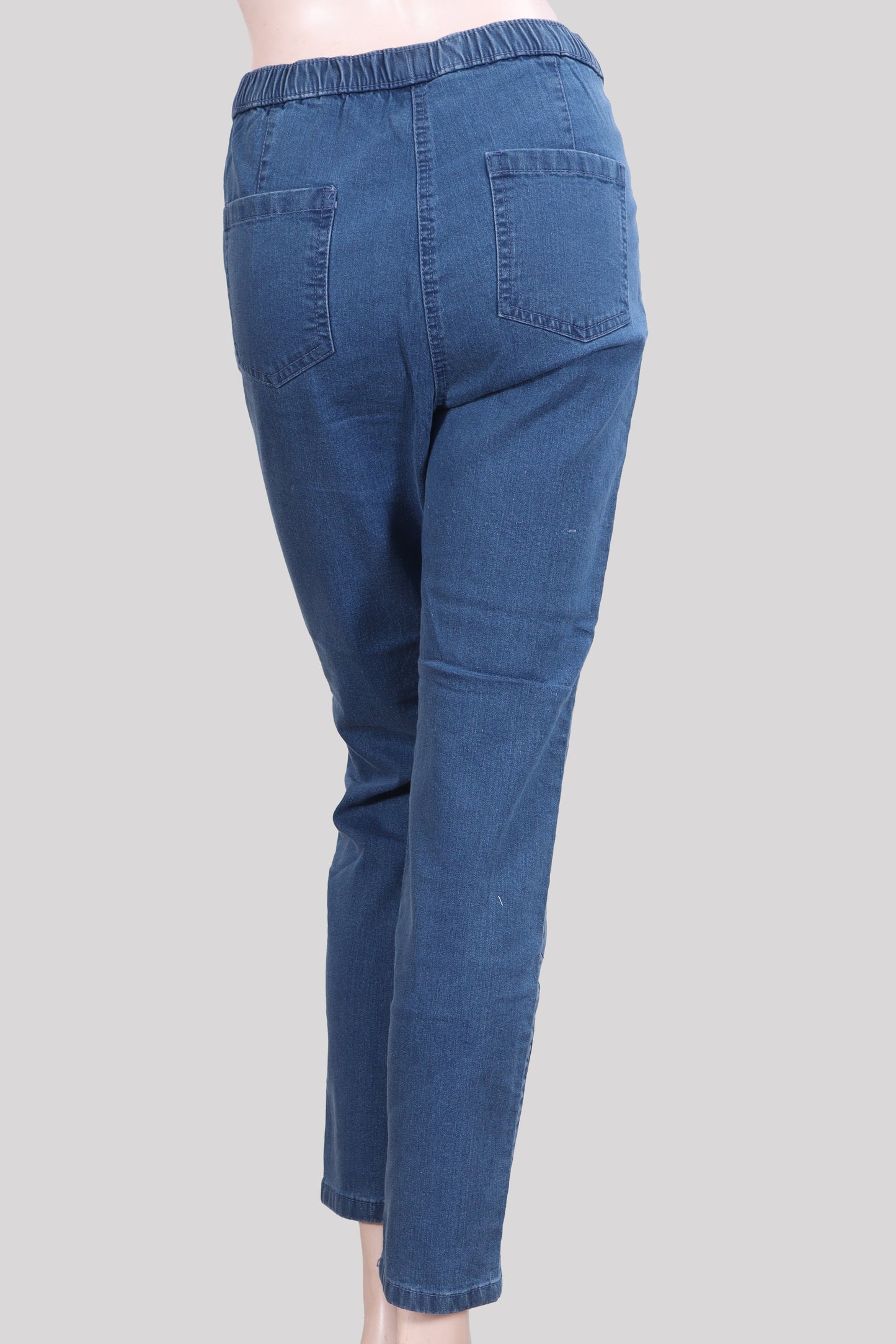 Side-Stripe Elastic Waist Comfort Denim Jeggings ( Minor Defect )