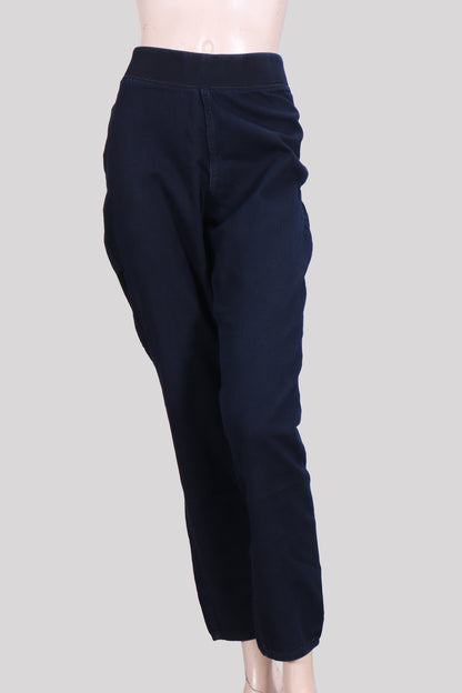 Premium High-Waist Deep Indigo Denim Jeggings