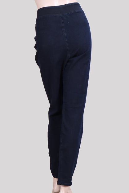 Premium High-Waist Deep Indigo Denim Jeggings