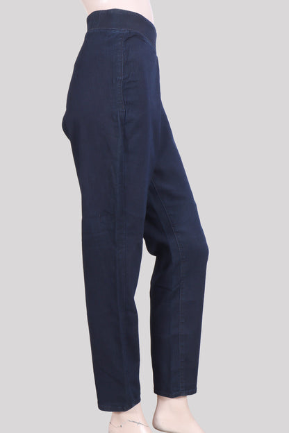 Premium High-Waist Deep Indigo Denim Jeggings