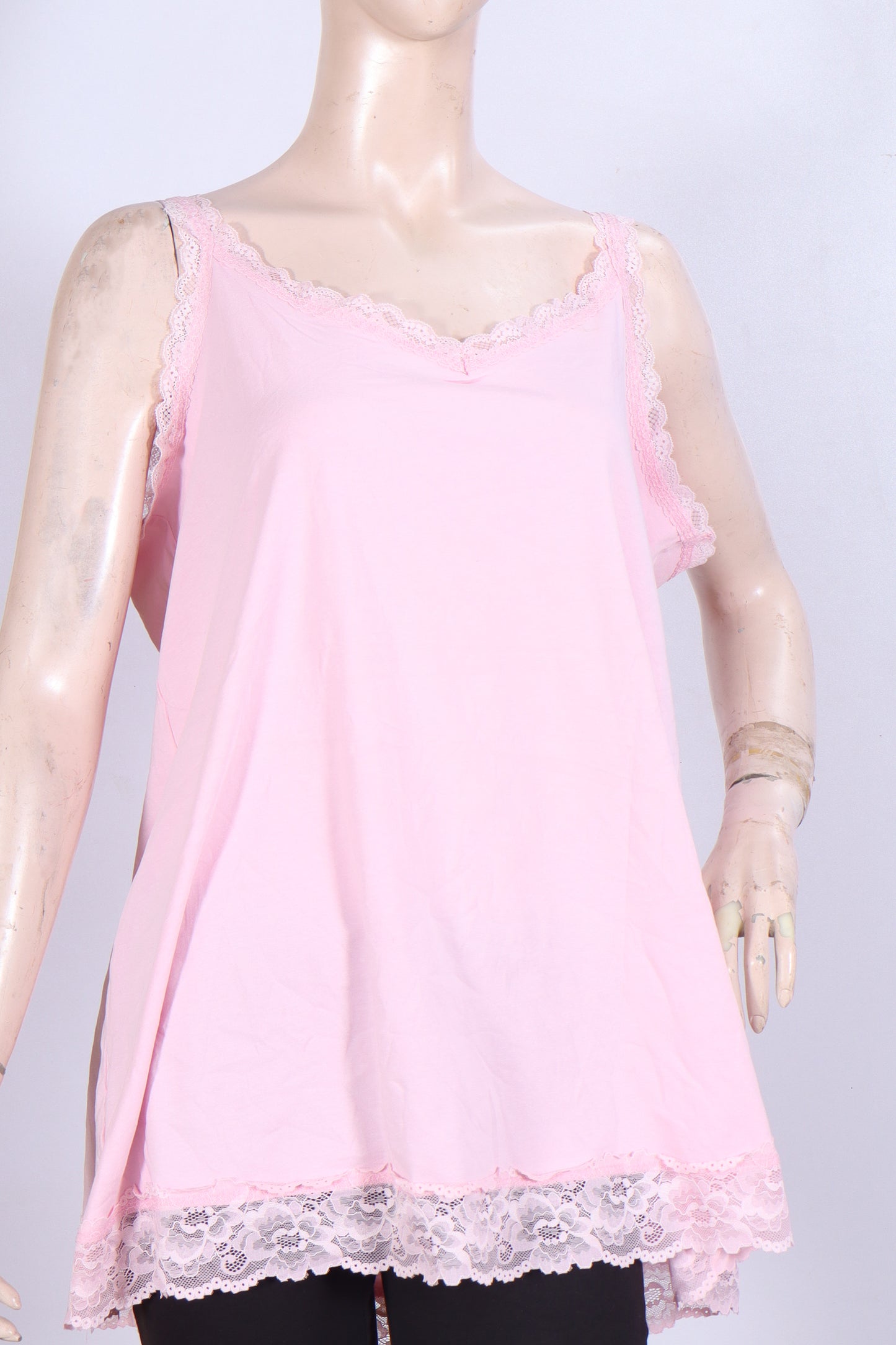 Feminine Lace-Trim Camisole