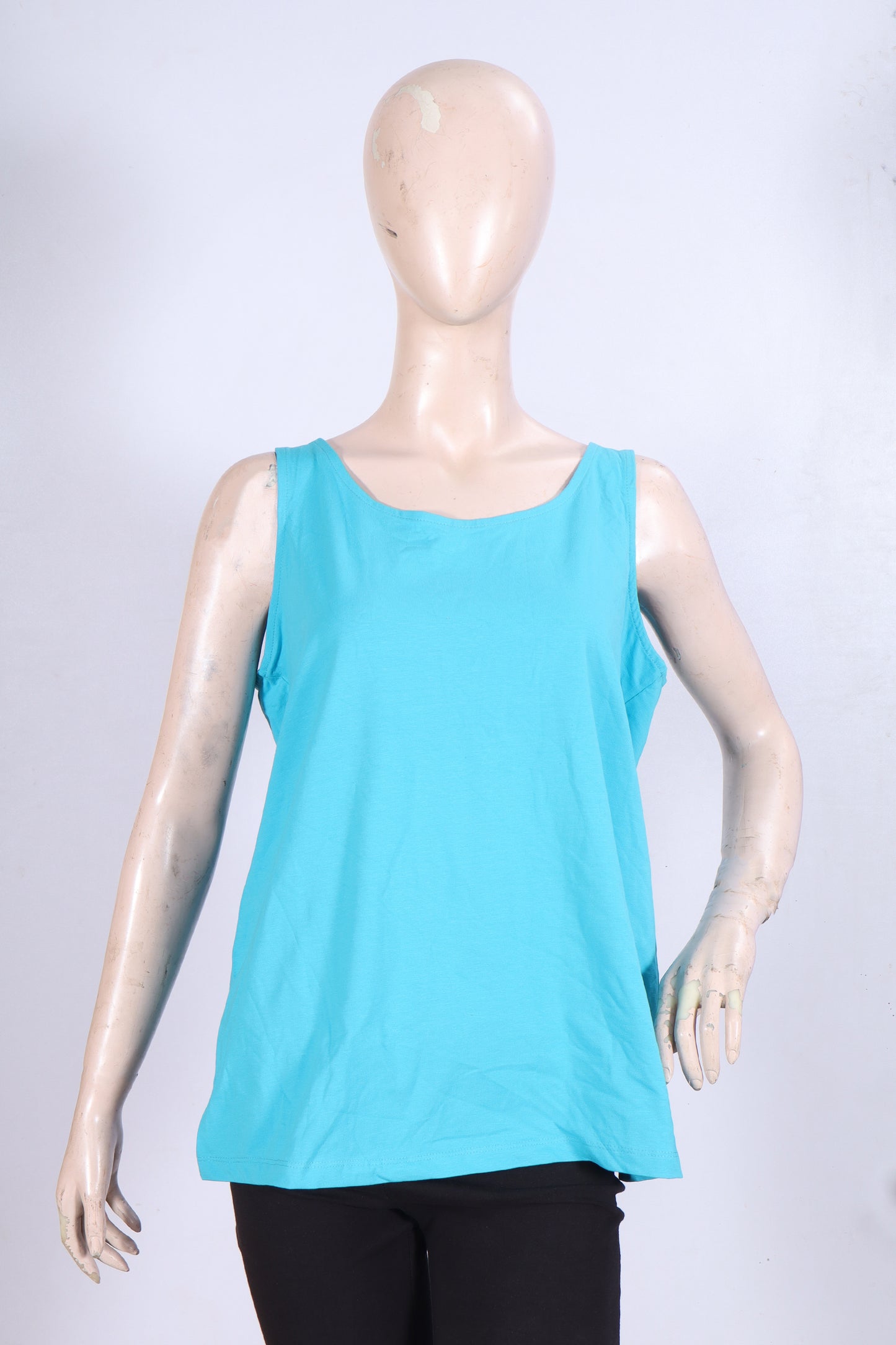 Turquoise Cotton Tank Top