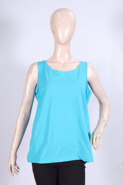Turquoise Cotton Tank Top