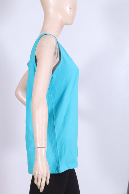 Turquoise Cotton Tank Top