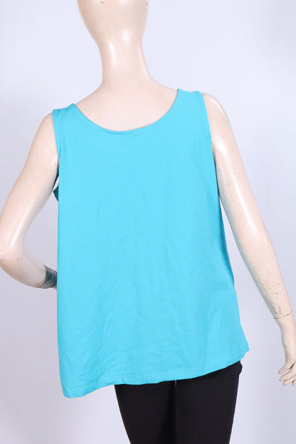 Turquoise Cotton Tank Top