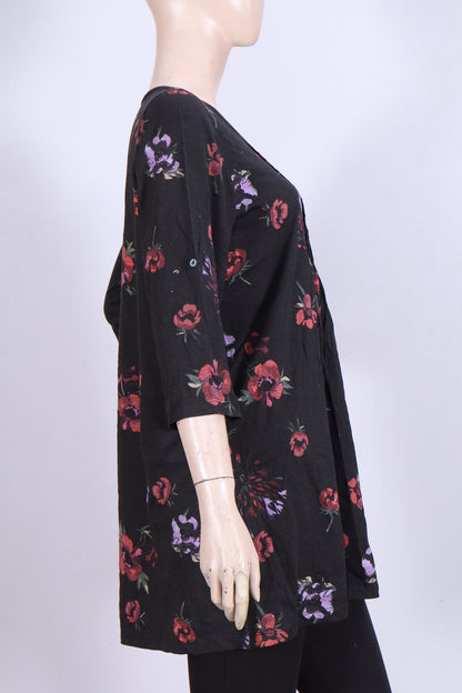Floral Fusion Pleated Tunic