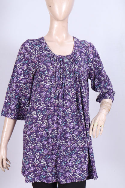 Soft Floral Single Jersey Tunic