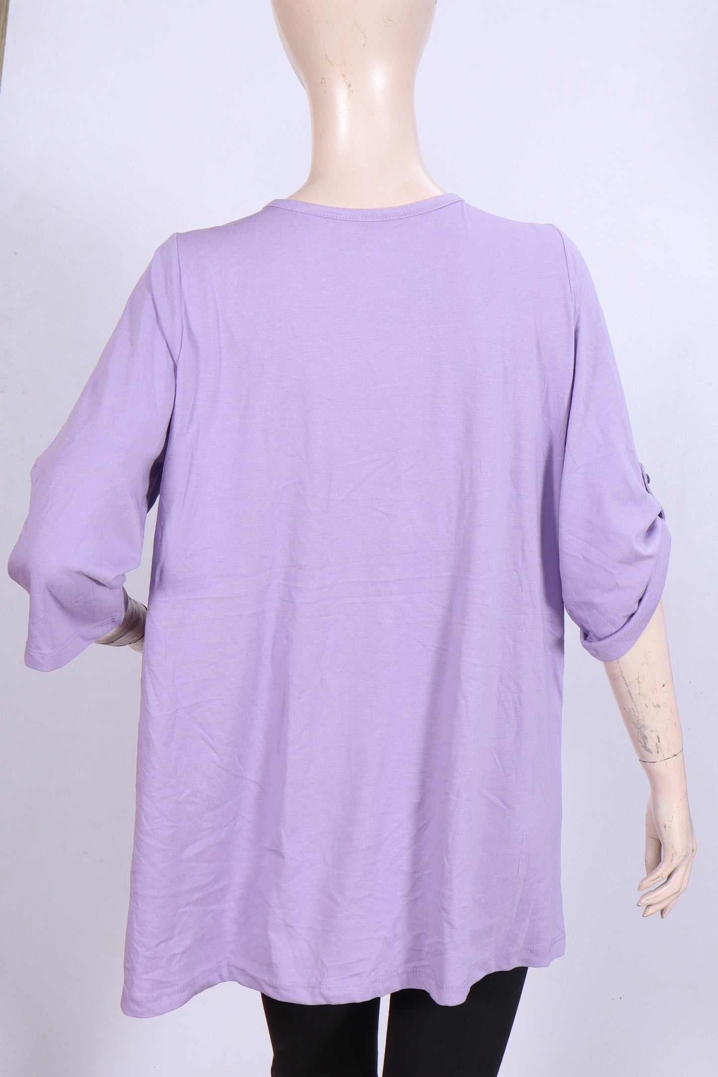 Lavender Pintuck Pleated Tunic Top