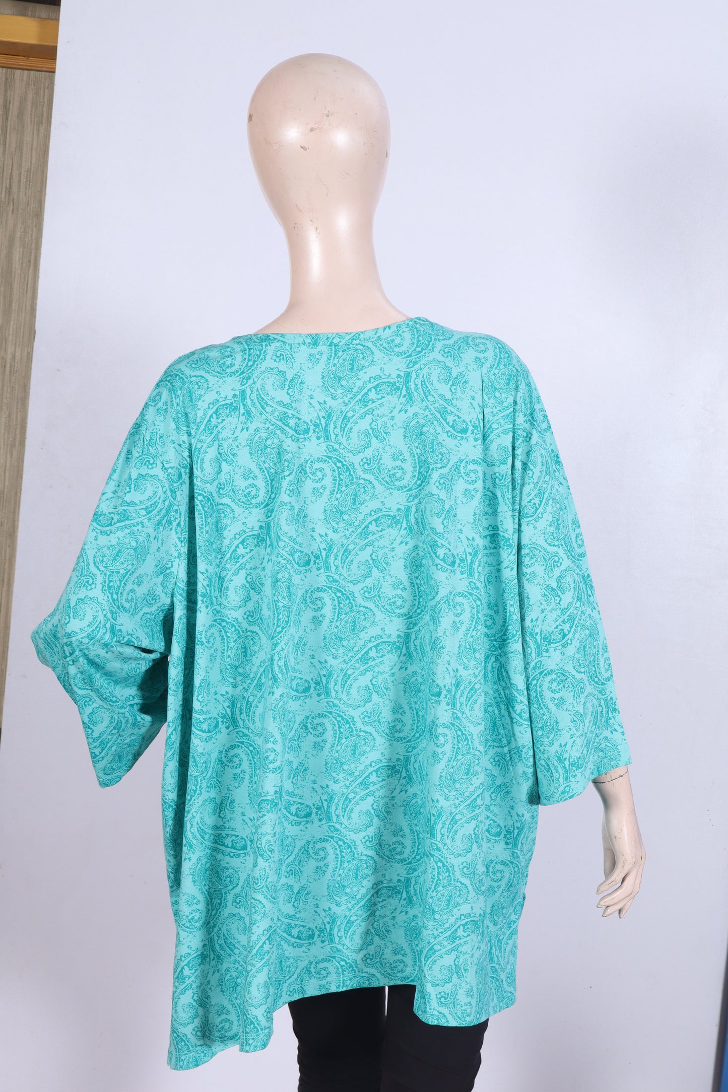 Women’s Turquoise Paisley V-Neck Tunic