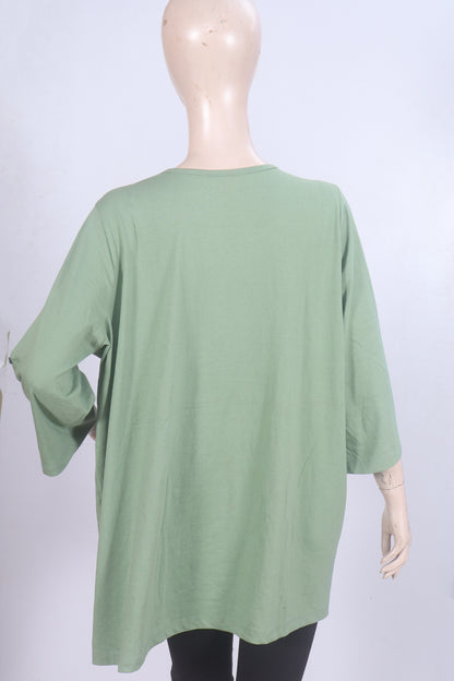 Sage Green Pleated Front Tunic