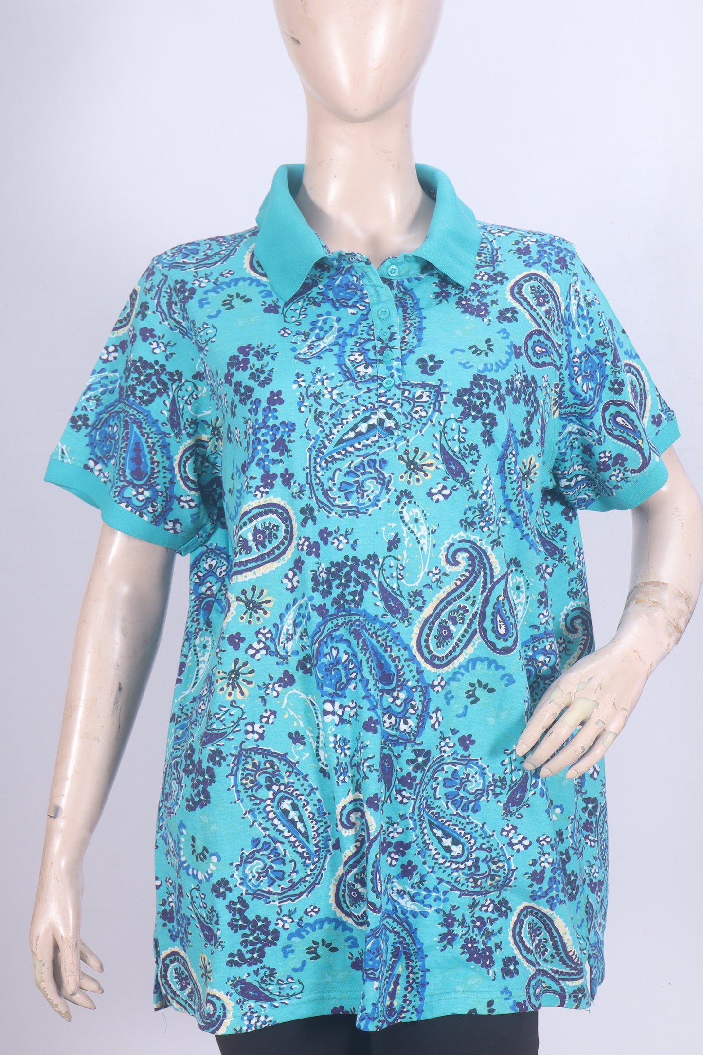 Vibrant Paisley Single Jersey Polo