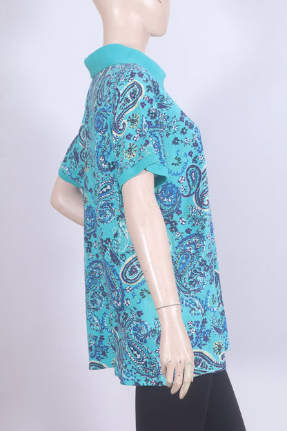 Vibrant Paisley Single Jersey Polo