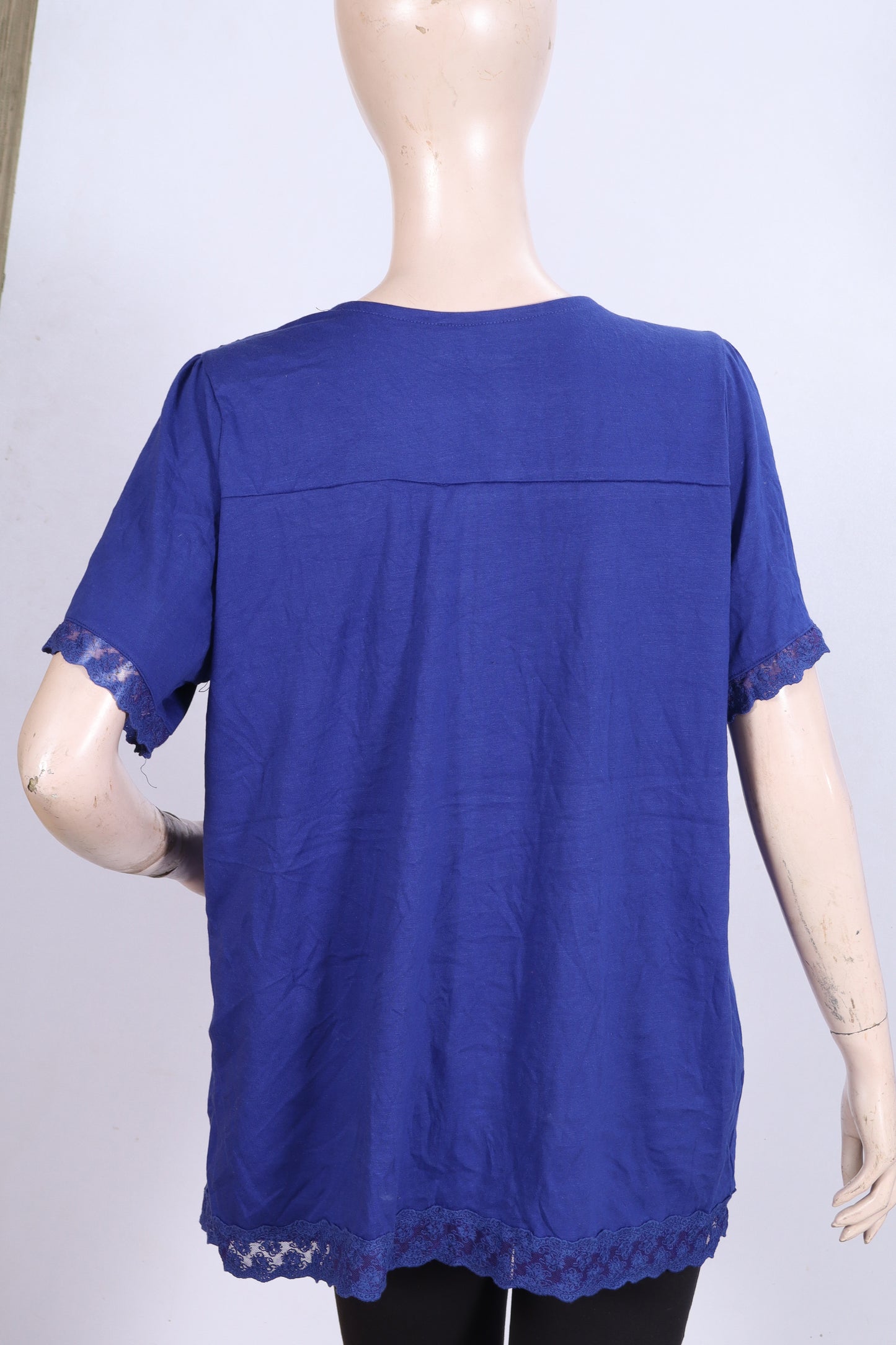 Bohemian Blue Lace & Pleated Tunic