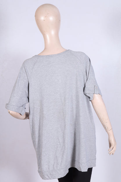 Americana Butterfly T-Shirt Dress with Pockets – Heather Grey