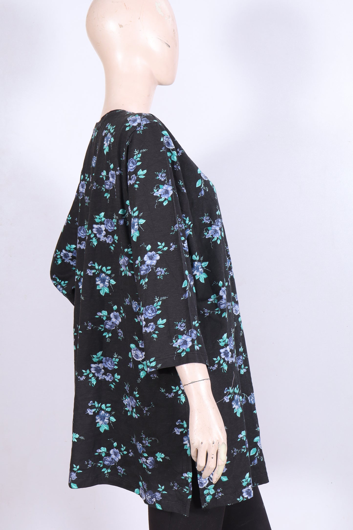 Midnight Floral V-Neck Jersey Tunic