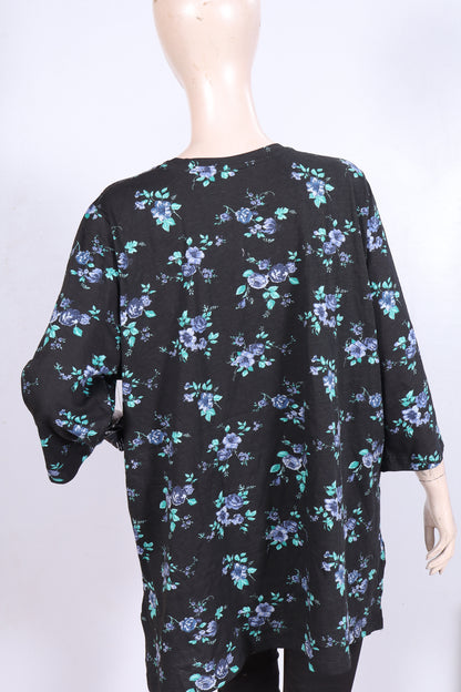 Midnight Floral V-Neck Jersey Tunic