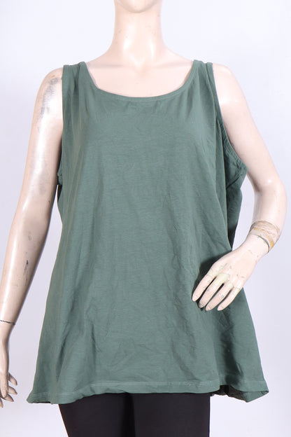 Olive Green Sleeveless Tunic Top