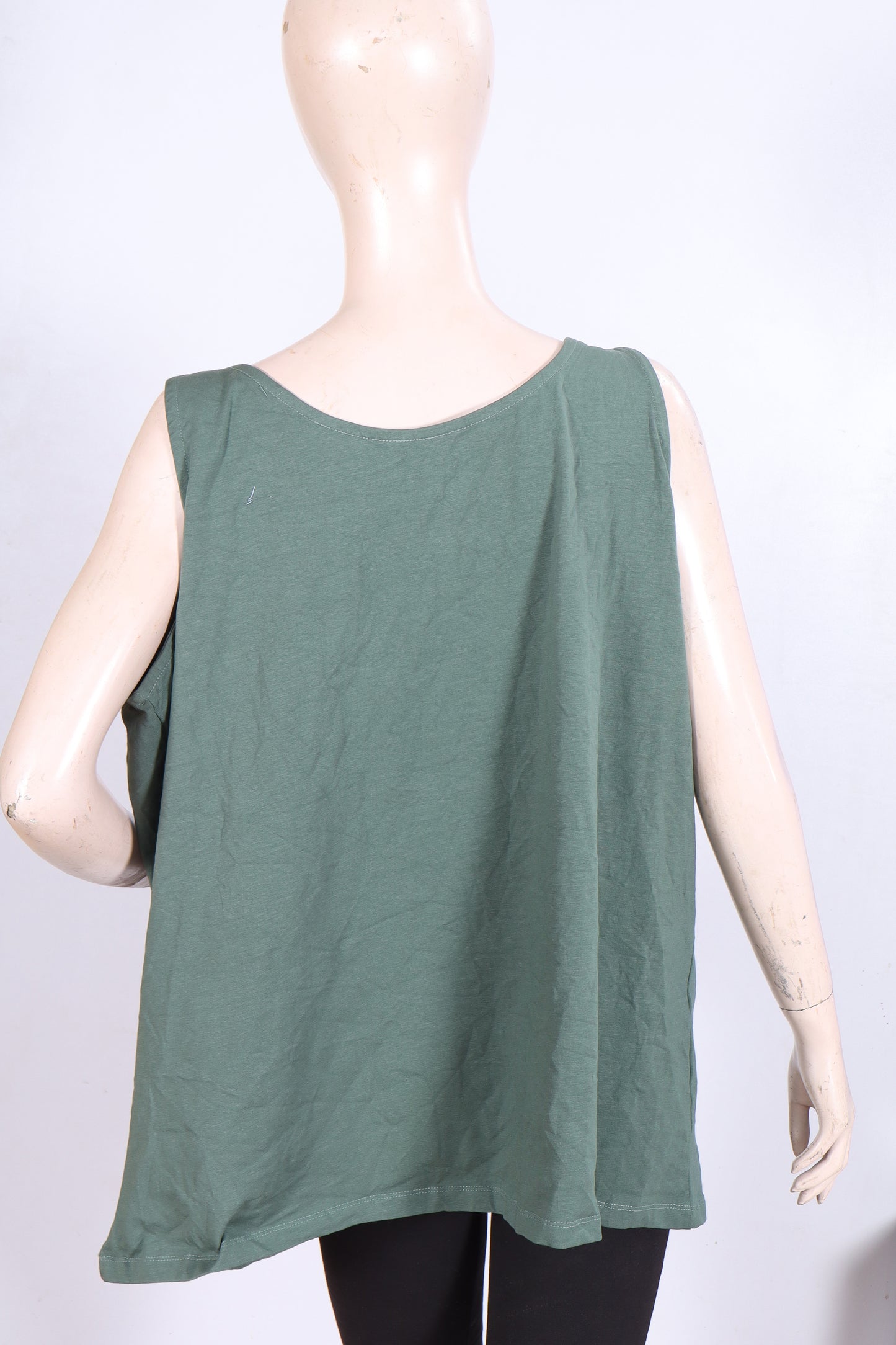 Olive Green Sleeveless Tunic Top