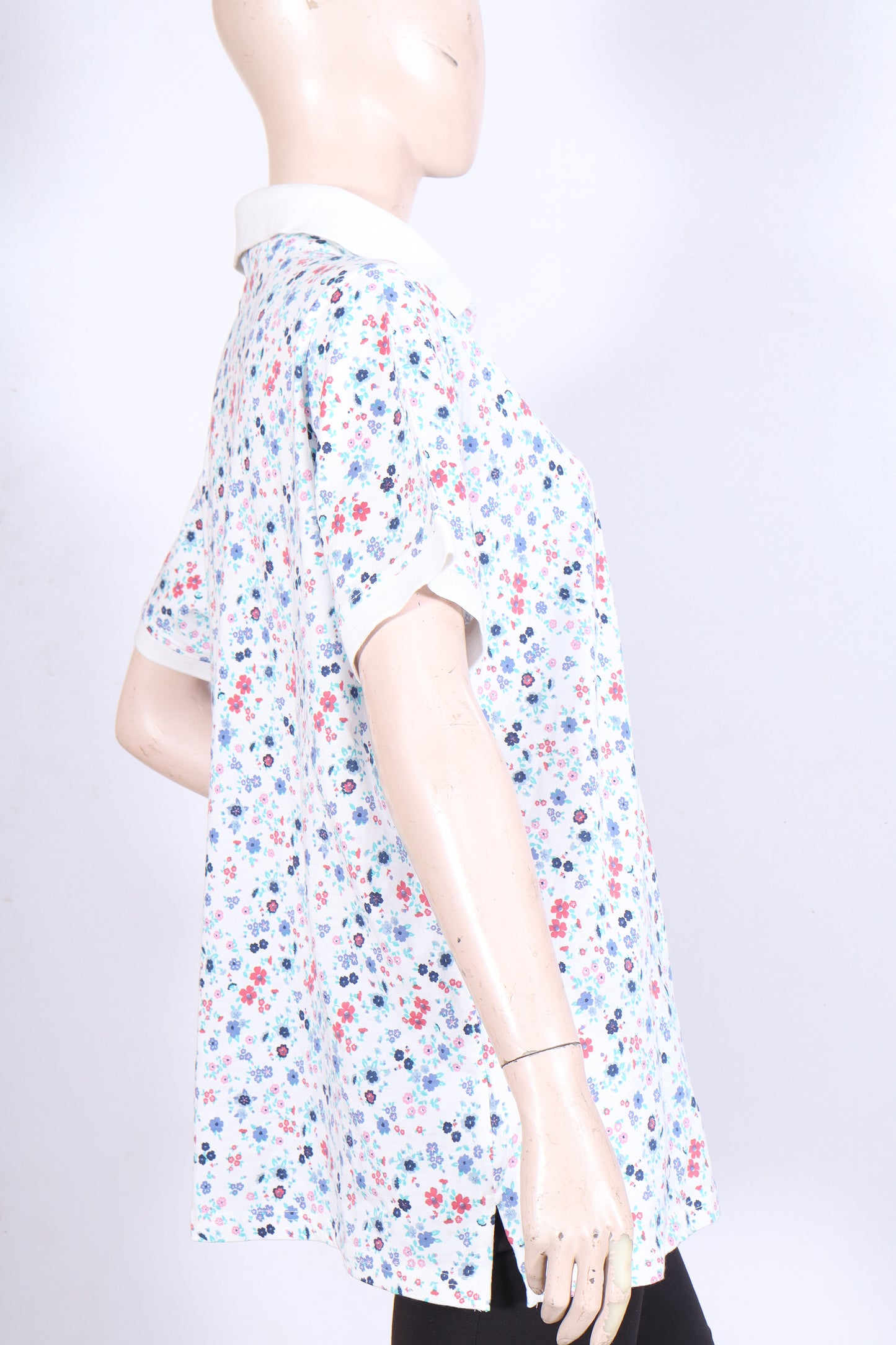 Floral Print Polo Tunic