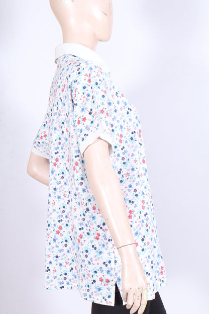 Floral Print Polo Tunic