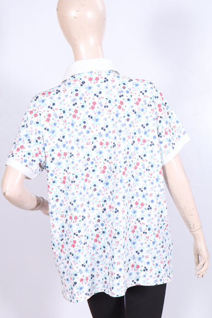 Floral Print Polo Tunic