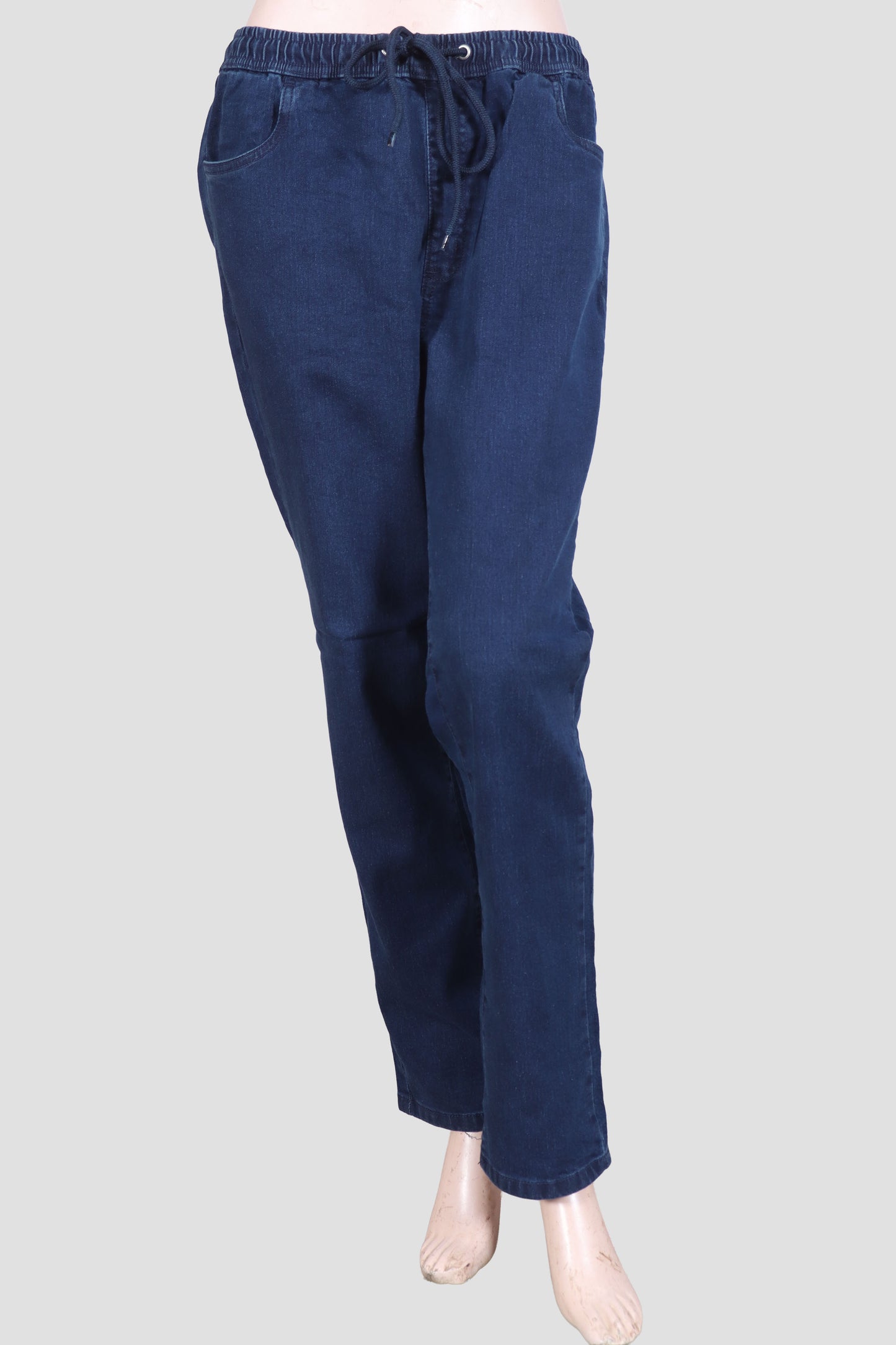 Women’s High-Waist Drawstring Denim Joggers