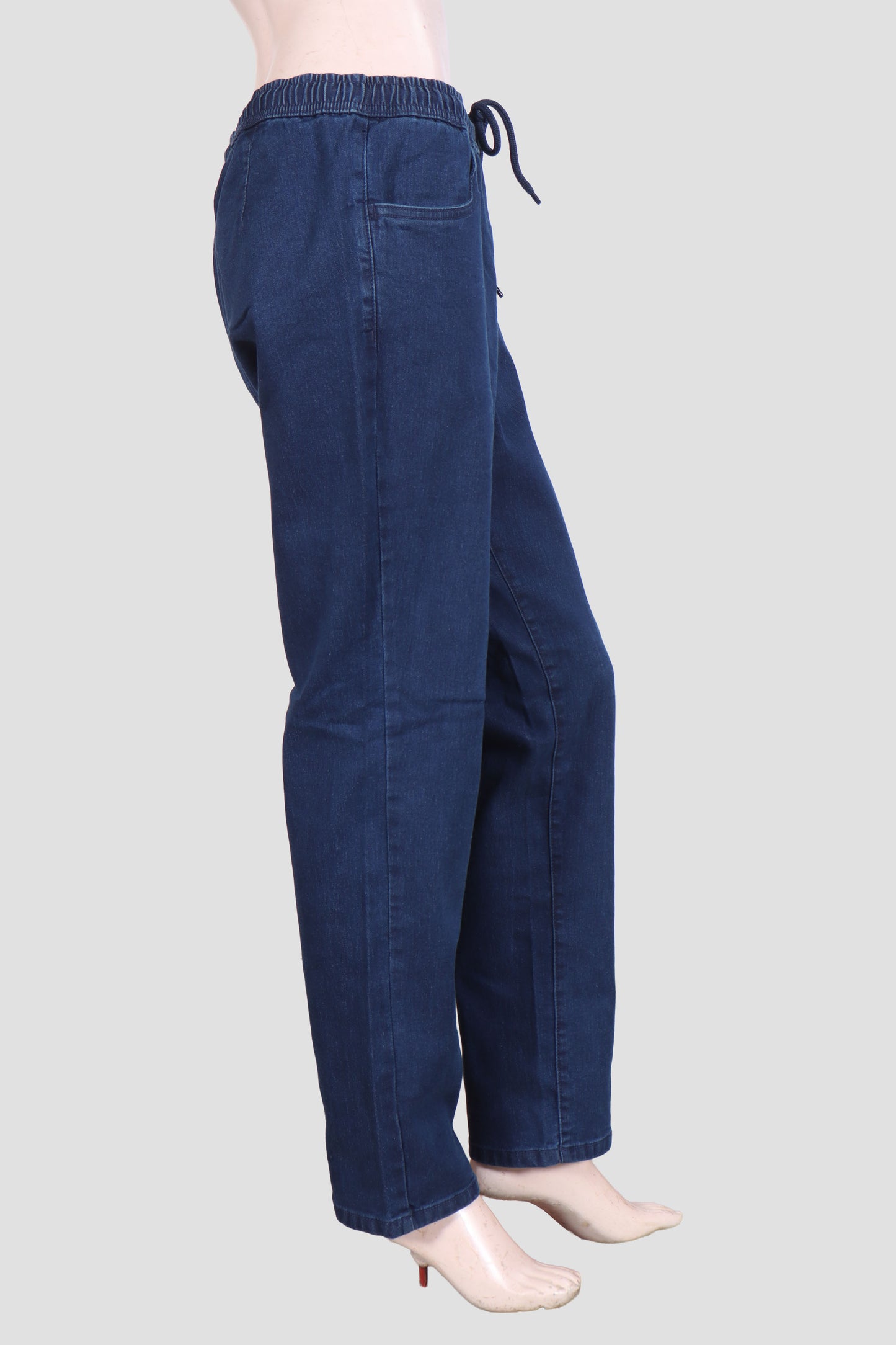 Women’s High-Waist Drawstring Denim Joggers