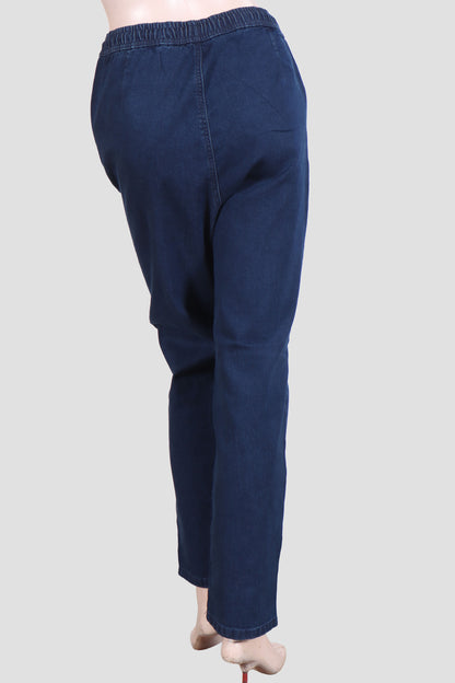 Women’s High-Waist Drawstring Denim Joggers