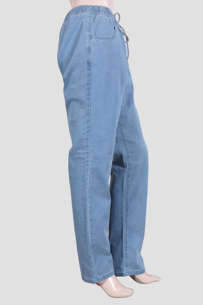 Women's Light Wash Comfort Denim Joggers