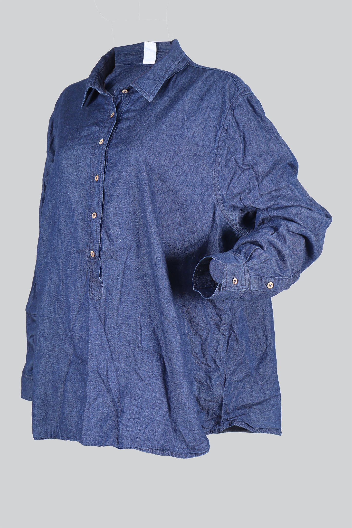 Classic Blue Denim Shirt – Long Sleeve Casual Wear