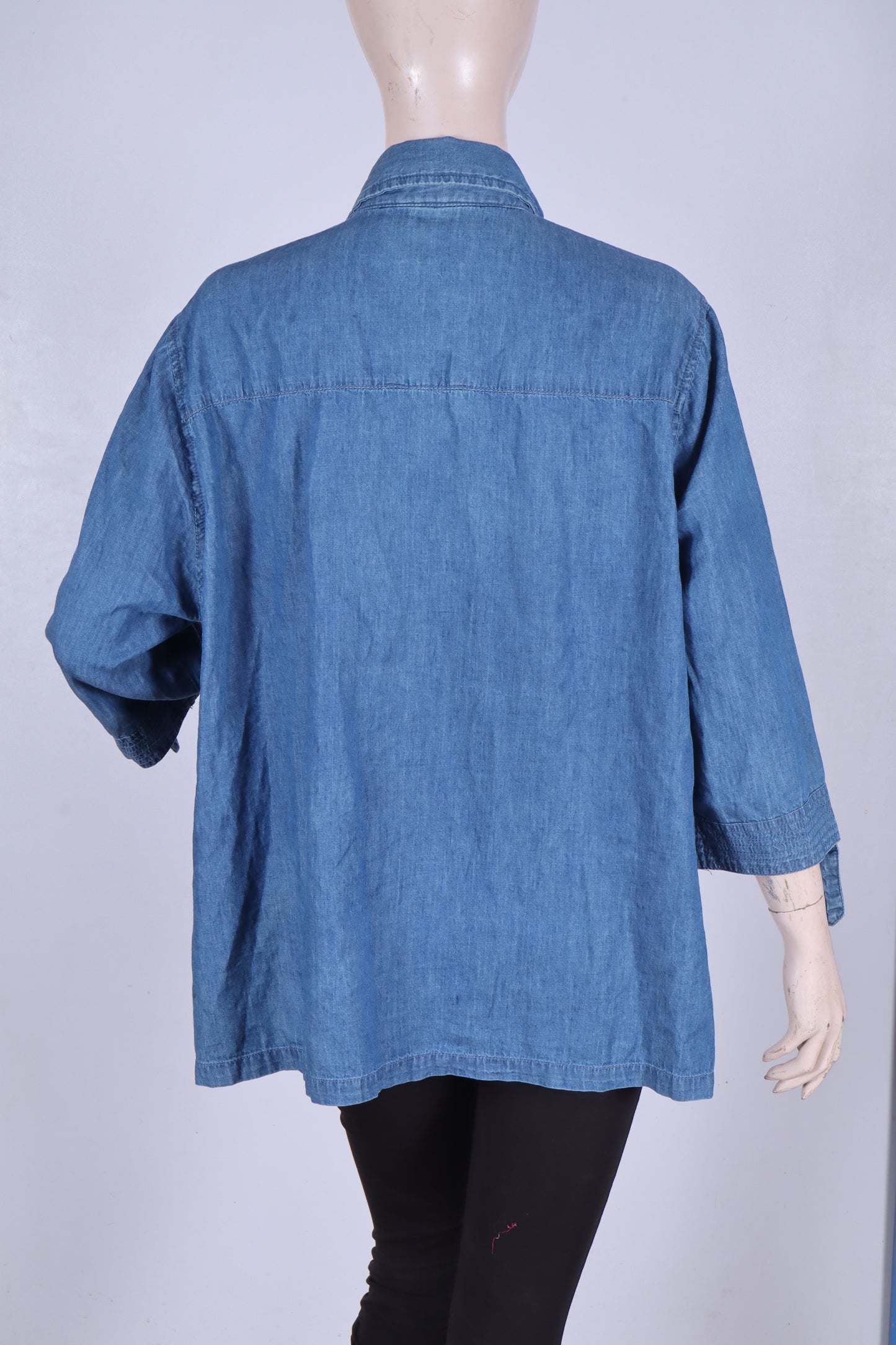Stylish Denim Zip-Up Shirt