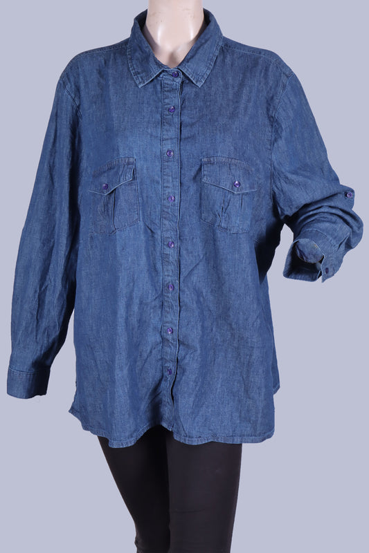 Classic Denim Button-Down Shirt