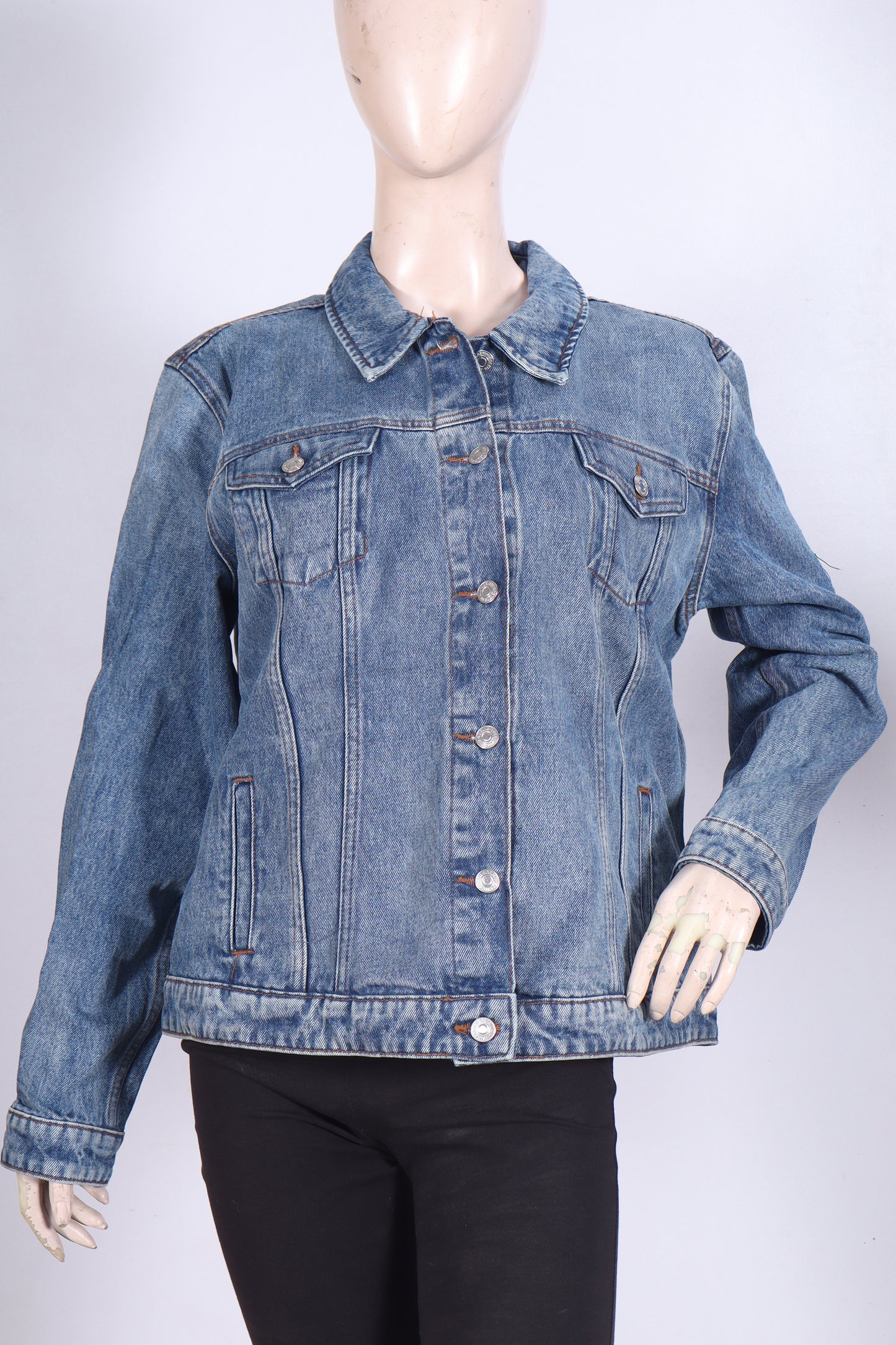 Classic Mid-Wash Denim Jacket