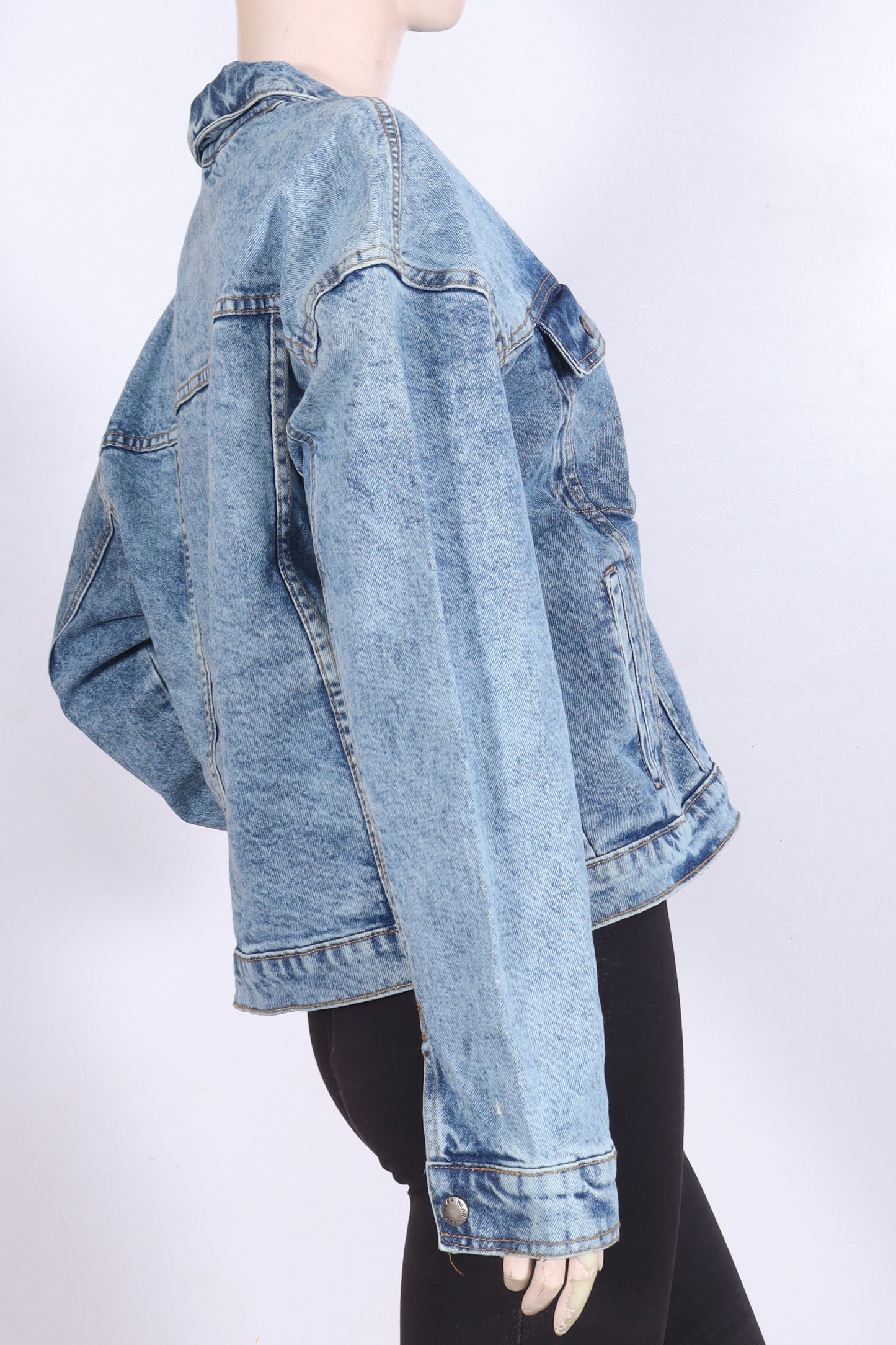 Acid Wash Oversized Denim Jacket