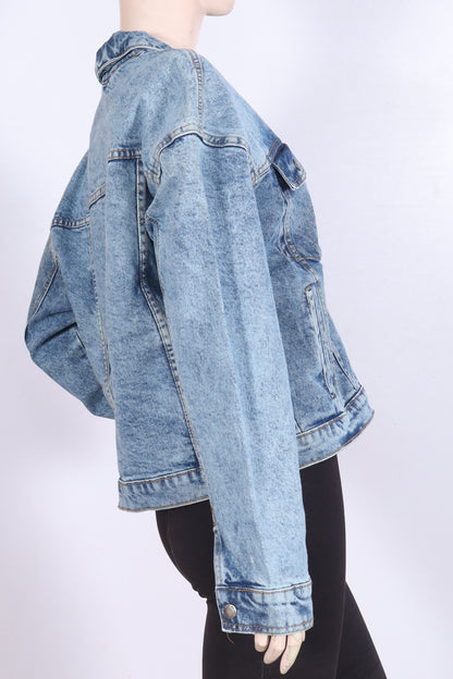 Acid Wash Oversized Denim Jacket