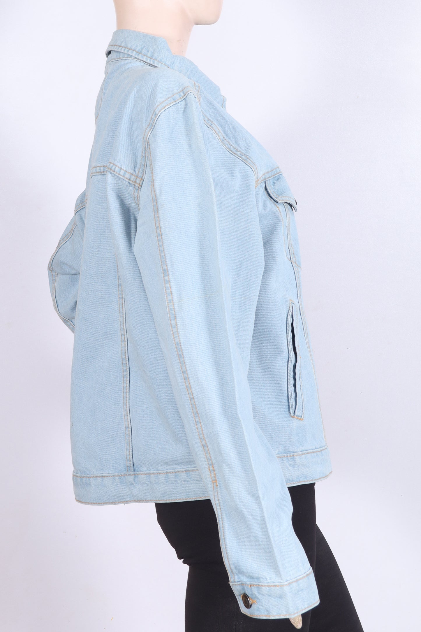 Classic Light Wash Denim Jacket   Minor Defect