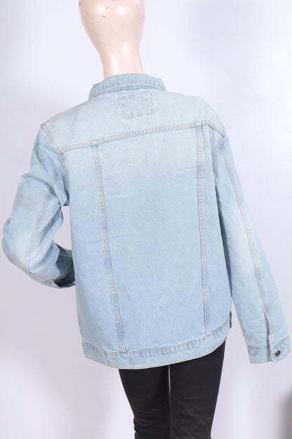 Minor Defect Women’s Classic Light Wash Boyfriend Denim Jacket