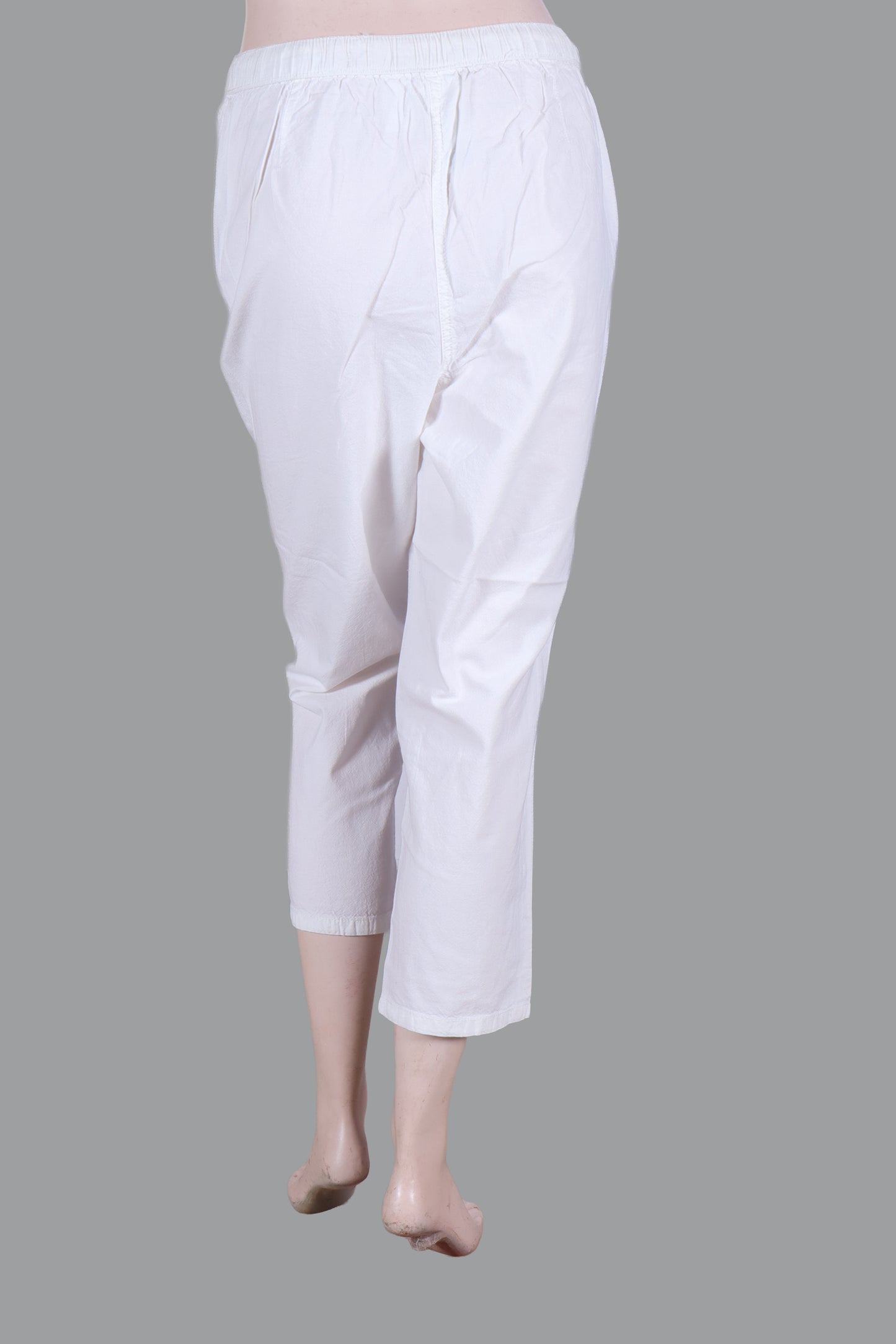 Women’s Relaxed Cotton Drawstring Pants – Off-White