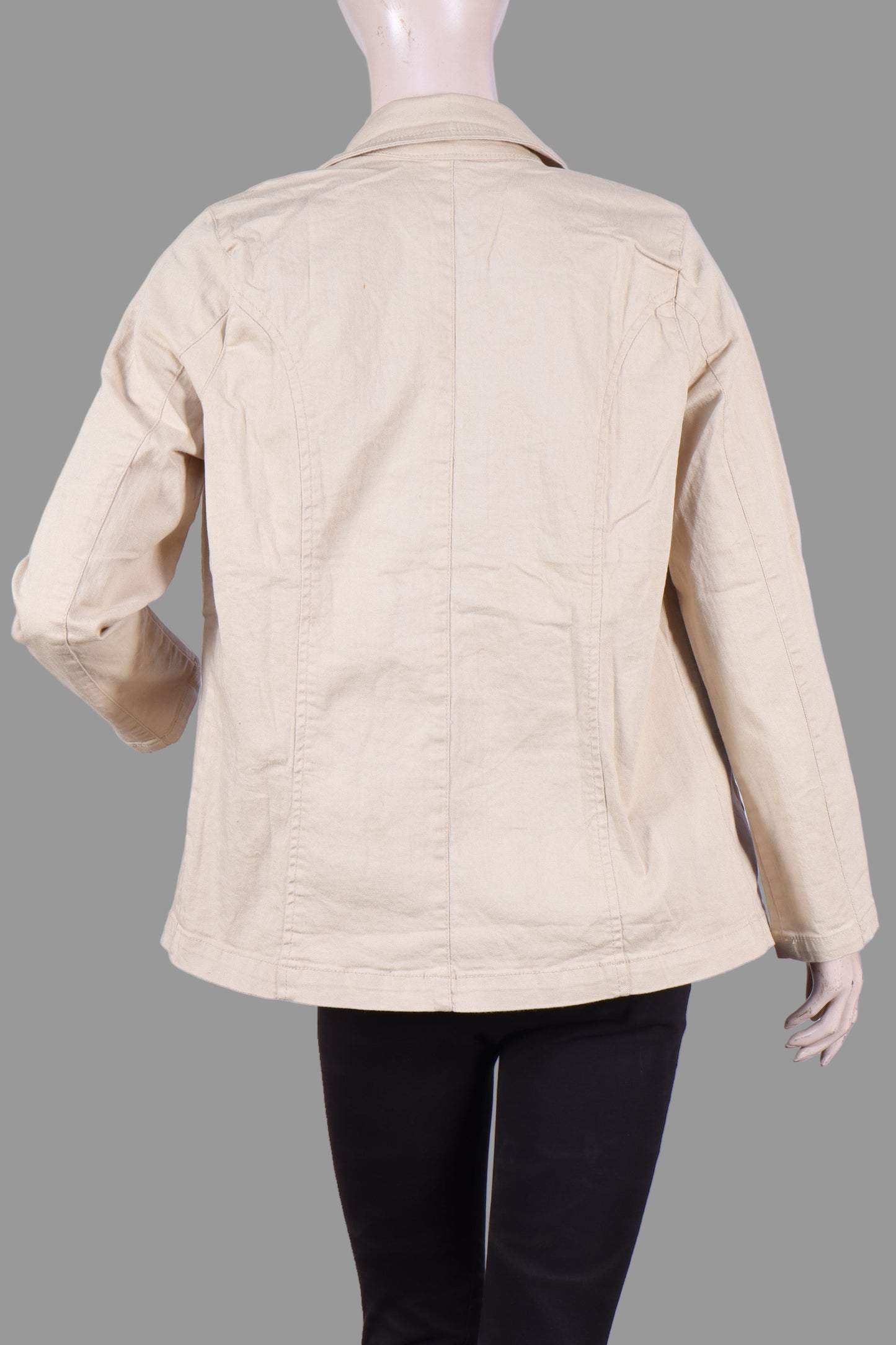 Women’s Beige Casual Denim Jacket