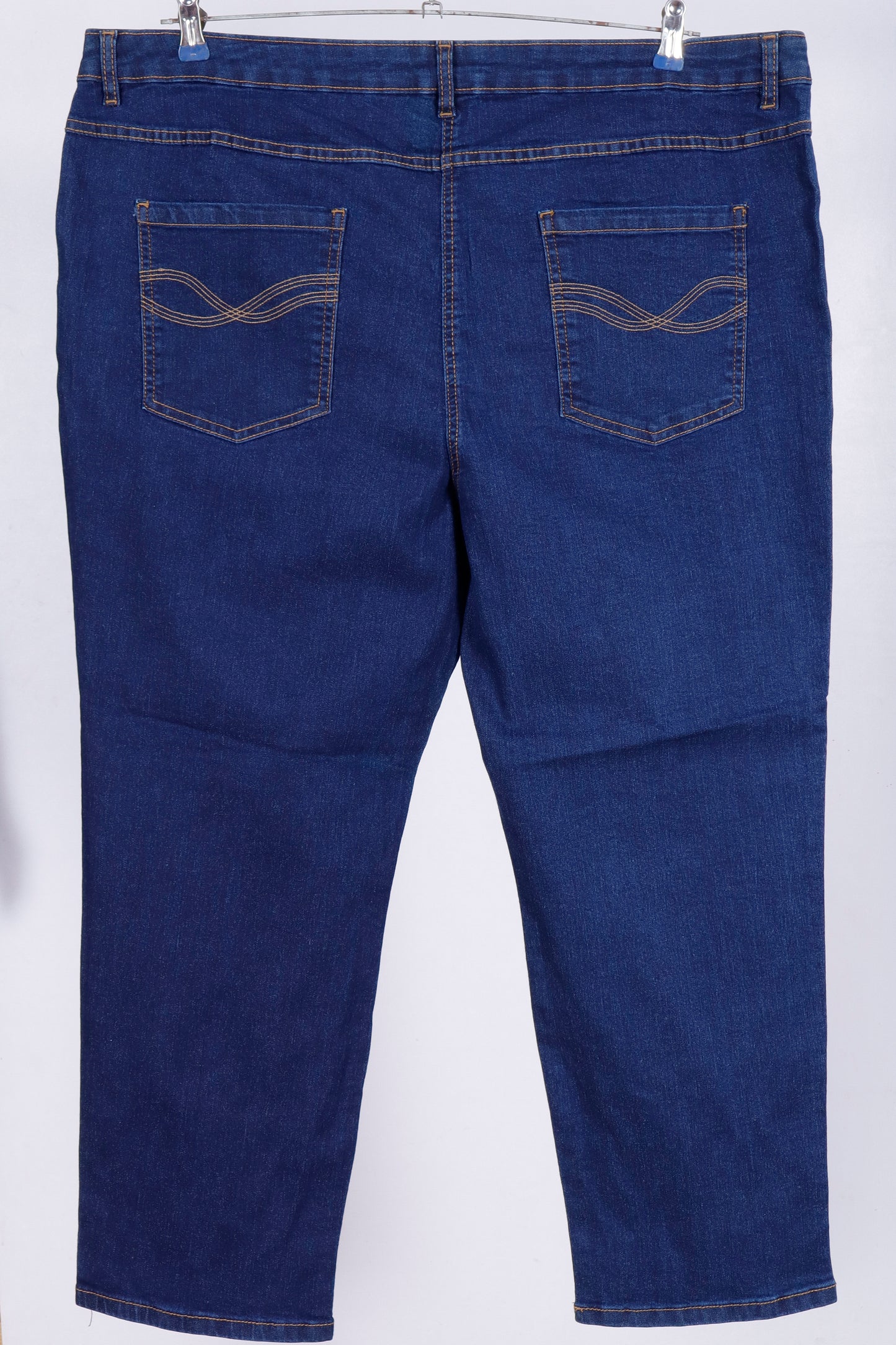 Embroidered High Rise Straight Leg Jeans