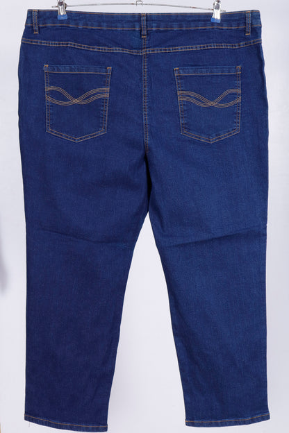 Embroidered High Rise Straight Leg Jeans