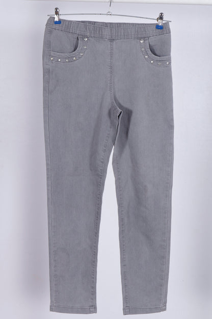Women’s Grey High-Waisted Jegging-Style Trousers Minor defect