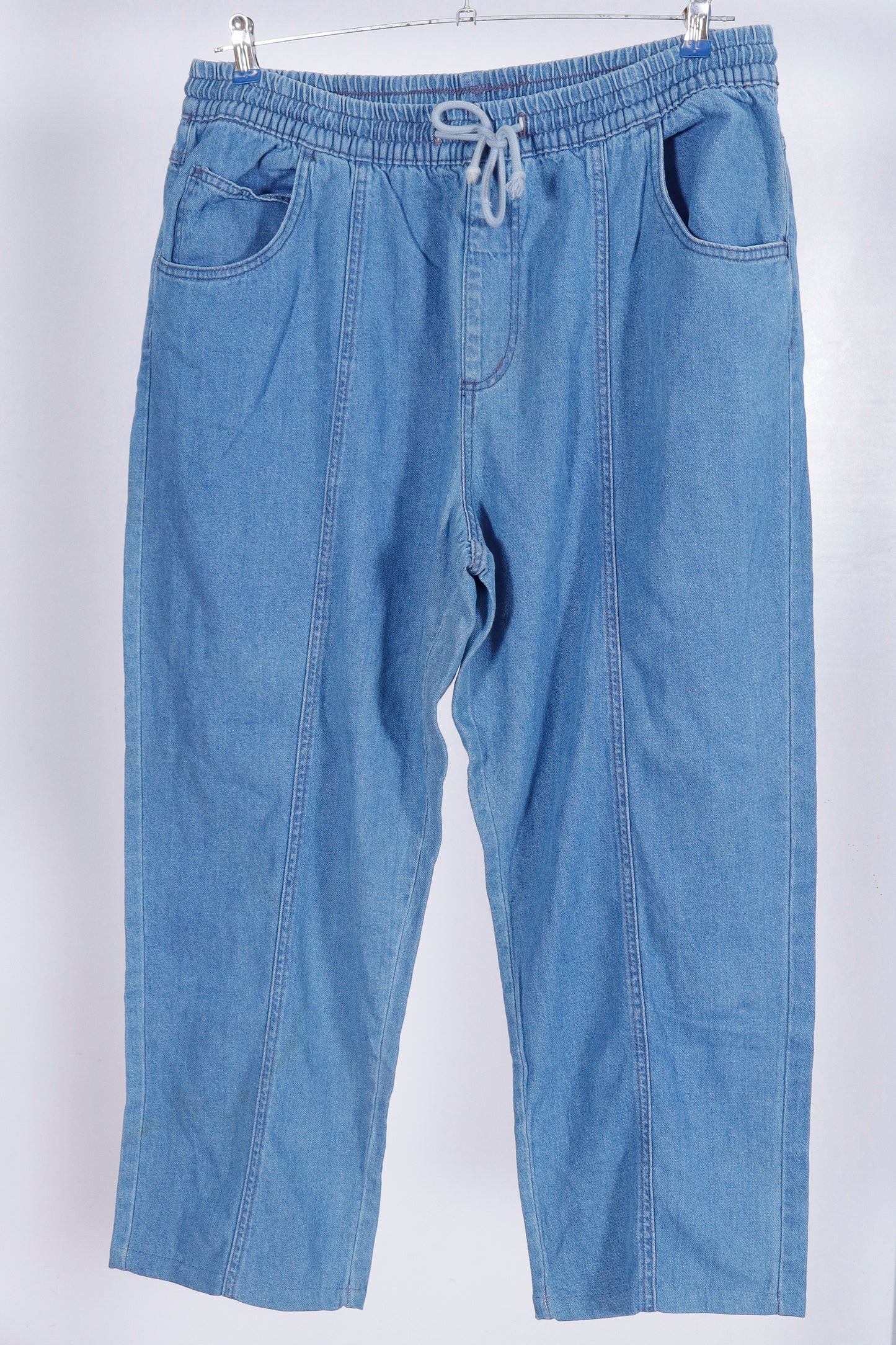 Light Wash Denim Joggers minor Defect