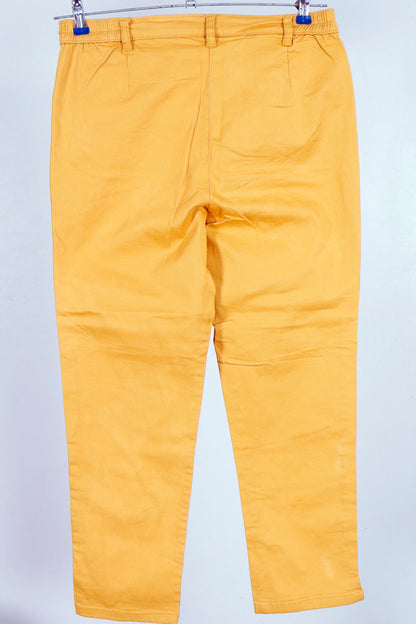 Mustard Yellow Cropped Trousers Minor Defect