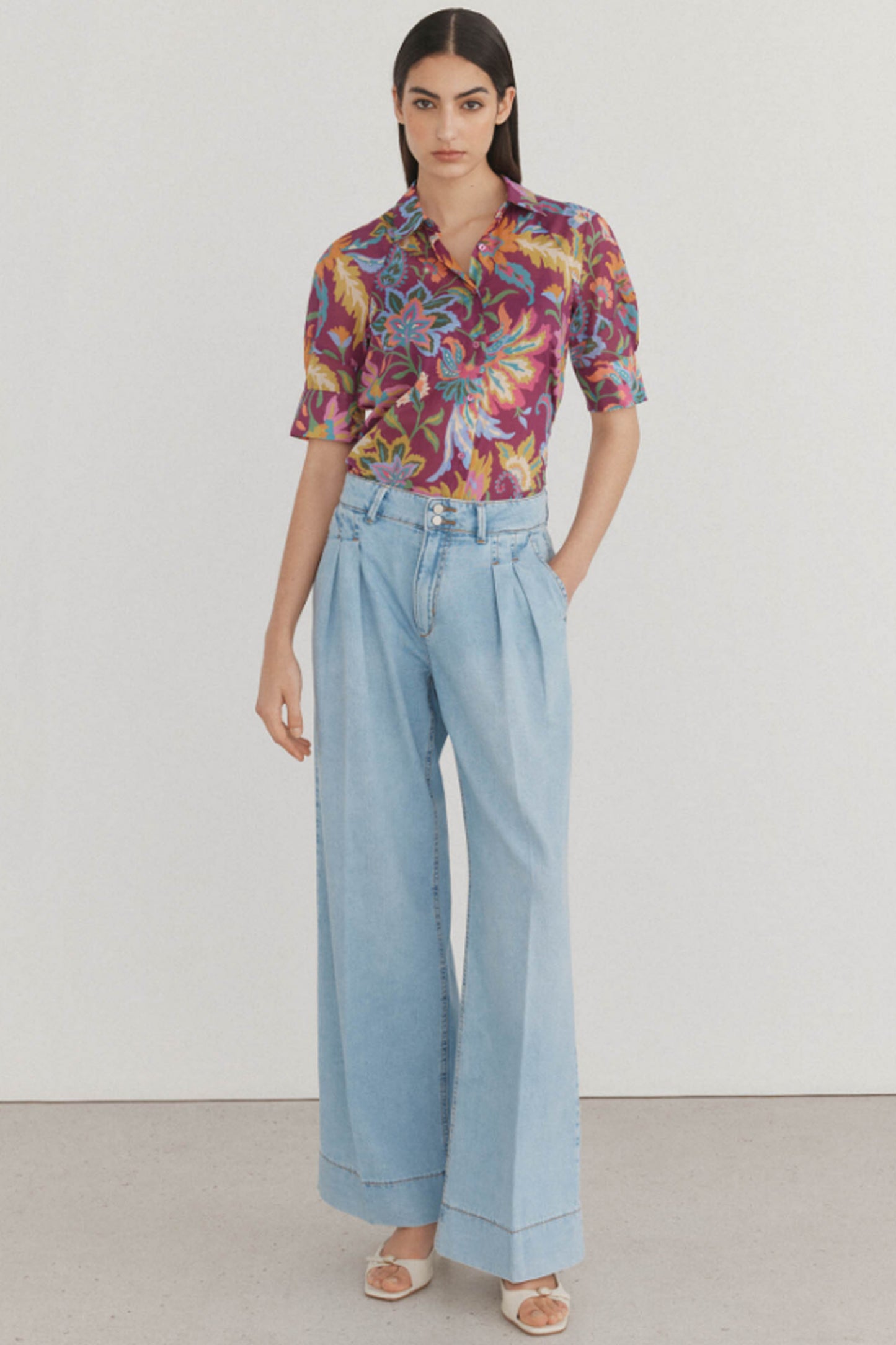 Jeans wide leg full length
